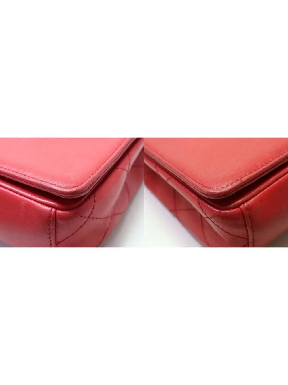 Chanel Mademoiselle Lambskin Red Chain Shoulder Bag